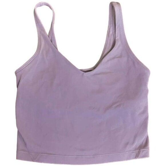Lululemon Align Cropped Tank Top with Built in Bra in Purple Women's size 2 - Picture 1 of 5